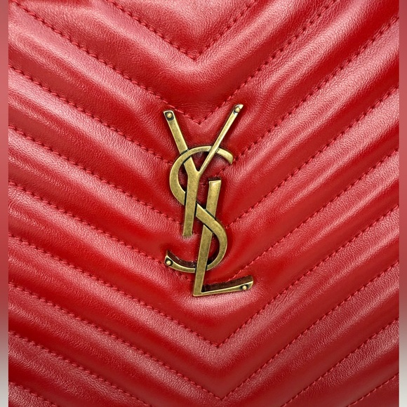 YSL Saint Laurent Red Lou Camera Bag - Picture 5 of 11